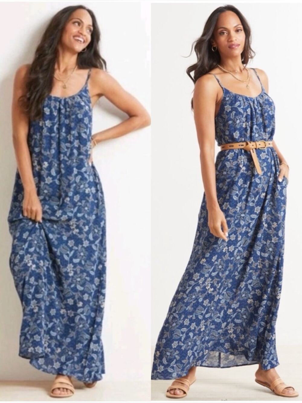 Roan & Ryan x EVEREVE Willa Floral Spaghetti Strap Maxi Dress